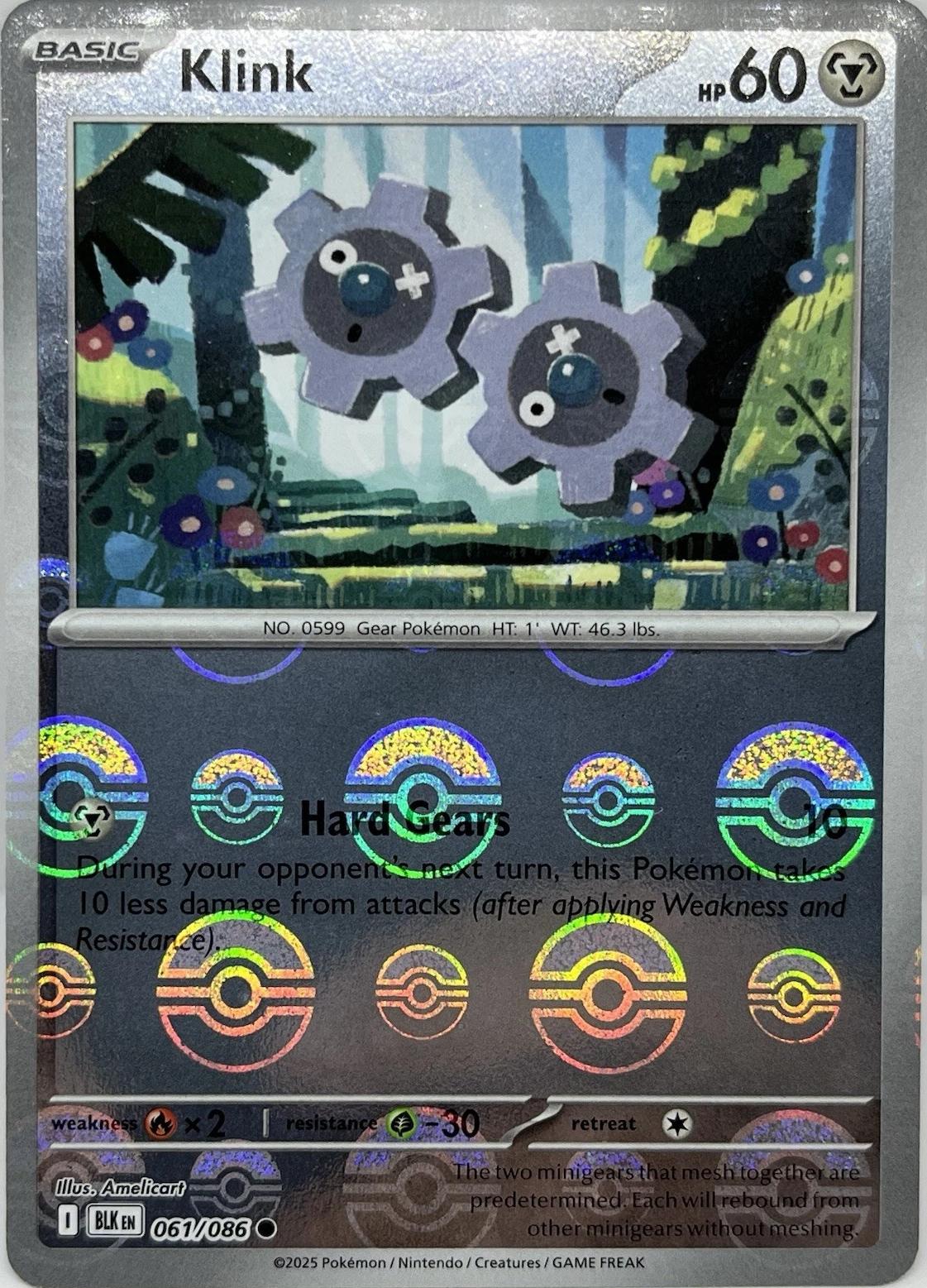 Black Bolt Klink [Poke-Ball] Pokémon card